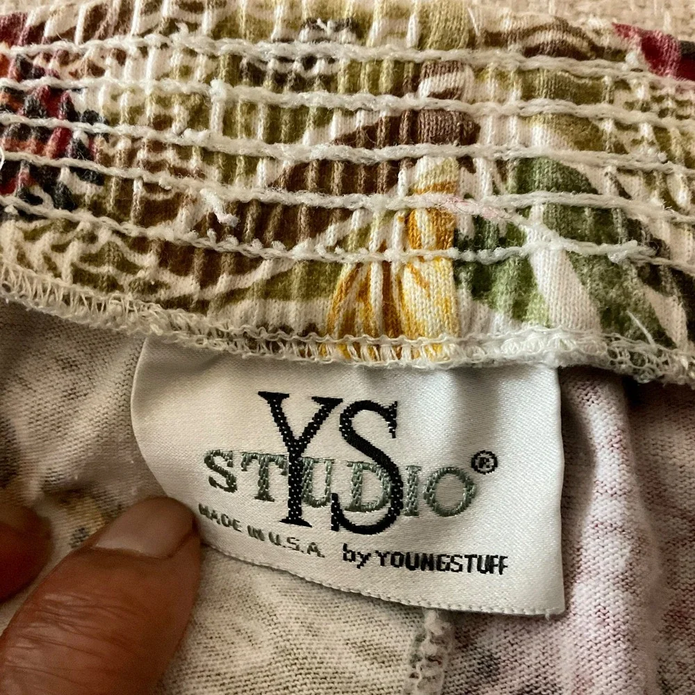 YS Studio Women's Floral Print Top Shorts Set Made in USA 2X - Picture 4 of 13